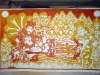 The Making of a Mural: Anantasayanam - Vishnu and Lakshmi get their red hues
