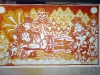 The Making of a Mural: Anantasayanam - the central characters are now red!