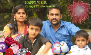 Vishu greetings to all - Naveen & family
